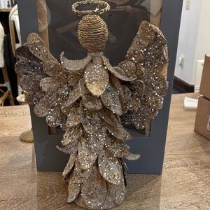 Pottery Barn Woodland Angle lit tree topper for Christmas tree